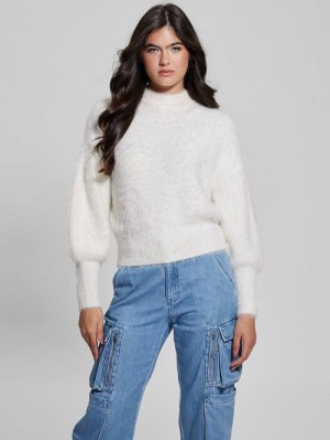 Guess Keyla Fuzzy Sweater Wit | GUESS-SN27759