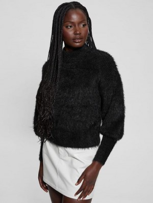 Guess Keyla Fuzzy Sweater Zwart | GUESS-SN27788