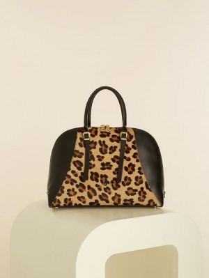 Guess Lady Luxe Leather Dome Bruin | GUESS-SN29369