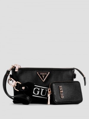 Guess Latona Mini Crossbody Zwart | GUESS-SN28793