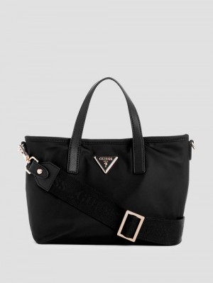 Guess Latona Nylon Mini Tote Zwart | GUESS-SN31792