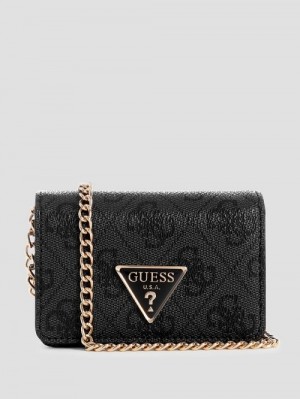 Guess Laurel Quattro G Micro Mini Bag Zwart | GUESS-SN29019