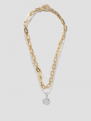 Guess Layered Mixed Chain Necklace Multi | GUESS-SN30256