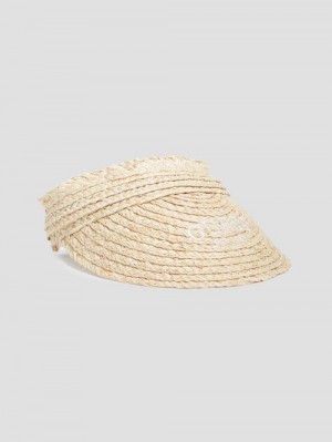 Guess Lena Straw Visor Bruin | GUESS-SN30180