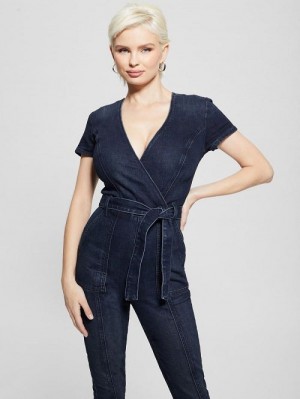 Guess Leslie Denim Jumpsuit Blauw | GUESS-SN26666