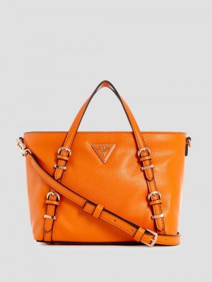 Guess Levia Mini Satchel Oranje | GUESS-SN29317