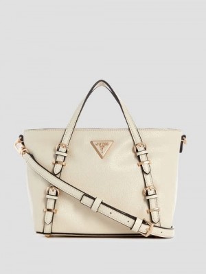 Guess Levia Mini Satchel Wit | GUESS-SN29280