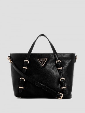 Guess Levia Mini Satchel Zwart | GUESS-SN28886