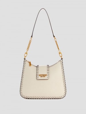 Guess Libera Hobo Bag Wit | GUESS-SN29117