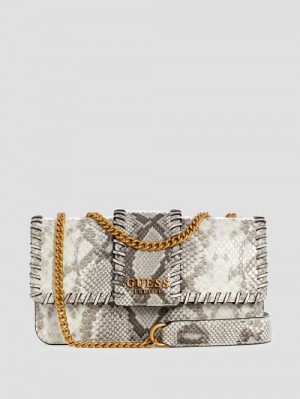 Guess Libera Python Convertible Crossbody Bruin | GUESS-SN28781