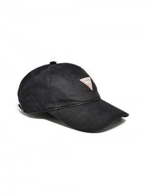 Guess Logo Baseball Hat Zwart | GUESS-SN30173