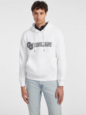 Guess Logo Patch Hoodie Wit | GUESS-SN30946