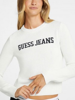 Guess Logo Sweater Wit | GUESS-SN27784