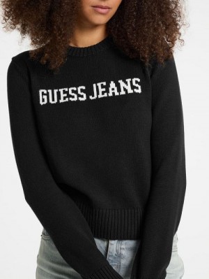Guess Logo Sweater Zwart | GUESS-SN27754