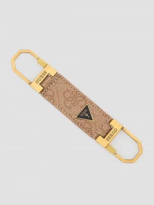 Guess Logo keychain Beige | GUESS-SN31691