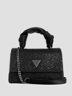 Guess Lua Top Handle Crossbody Zwart | GUESS-SN29041