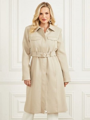 Guess Maddy Trench Coat Grijs | GUESS-SN27980