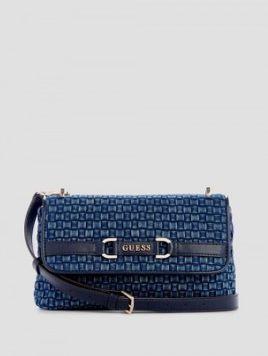 Guess Majka Denim Crossbody Blauw | GUESS-SN28948