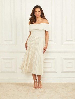 Guess Makayla Off-the-Shoulder Dress Wit | GUESS-SN26973