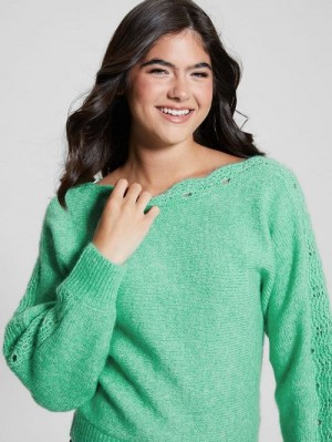 Guess Malorie Dolman Sweater Groen | GUESS-SN27699