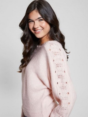 Guess Malorie Dolman Sweater Roze | GUESS-SN27678