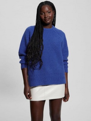 Guess Margot Cable-Knit Sweater Blauw | GUESS-SN27765
