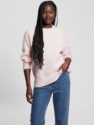 Guess Margot Cable-Knit Sweater Roze | GUESS-SN27683