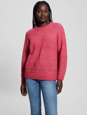 Guess Margot Cable-Knit Sweater Roze | GUESS-SN27764