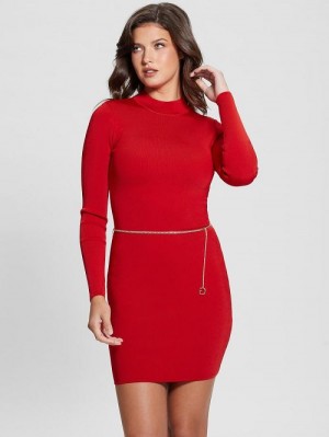 Guess Mariah Open-Back Dress Rood | GUESS-SN26798