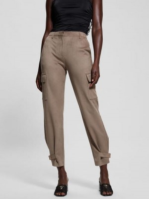 Guess Mariza Faux-Suede Cargo Pants Bruin | GUESS-SN28318