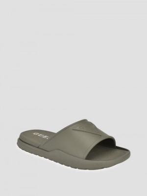Guess Marock Pool Slides Groen | GUESS-SN31919