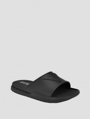 Guess Marock Pool Slides Zwart | GUESS-SN31915