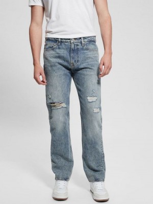 Guess Mason Destroyed Jeans Blauw | GUESS-SN30350