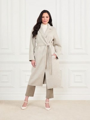 Guess Maxime Wool-Blend Coat Grijs | GUESS-SN27948