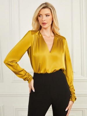 Guess Michelle Bodysuit Geel | GUESS-SN27419