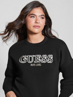 Guess Midge Signature Sweatshirt Zwart | GUESS-SN28411