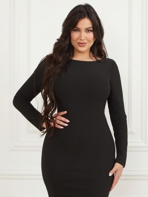 Guess Mimi Pencil Dress Zwart | GUESS-SN26915