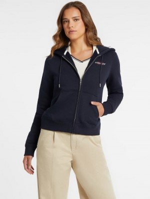 Guess Mini American Tradition Zip-Up Sweatshirt Blauw | GUESS-SN28354