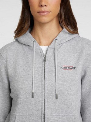 Guess Mini American Tradition Zip-Up Sweatshirt Grijs | GUESS-SN28355
