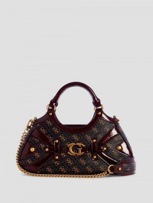Guess Mintha Small Satchel Bruin | GUESS-SN28694