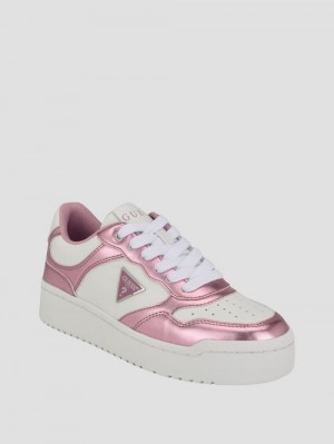 Guess Miram Two-Tone Sneakers Roze Goud | GUESS-SN29558