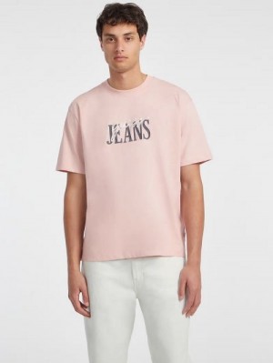 Guess Mixed Logo Tee Roze | GUESS-SN30491