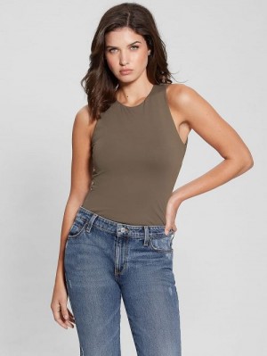 Guess Mora Cutout Tank Top Bruin | GUESS-SN27073