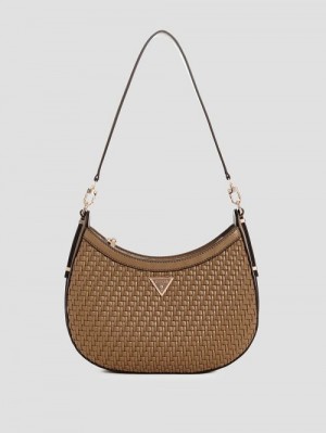 Guess Murielle Woven Hobo Bruin | GUESS-SN29169