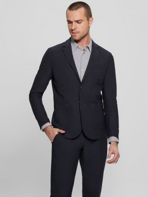 Guess Myron Tech-Stretch Blazer Blauw | GUESS-SN30732