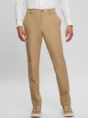 Guess Myron Tech-Stretch Dressy Pants Beige | GUESS-SN31404