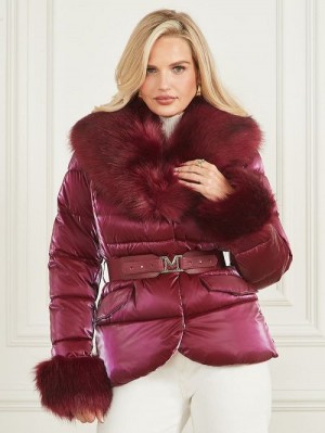 Guess Nausicaa Puffer Jacket Paars | GUESS-SN27877