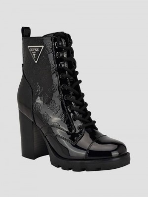 Guess Neady Patent Booties Zwart | GUESS-SN29938