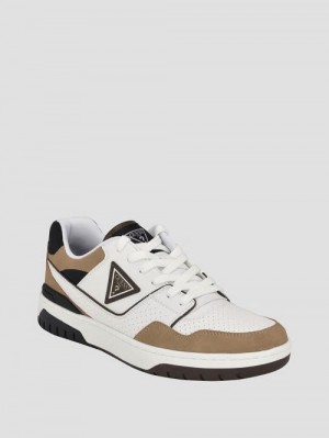 Guess Nelsi Color-Block Sneakers Beige | GUESS-SN31891