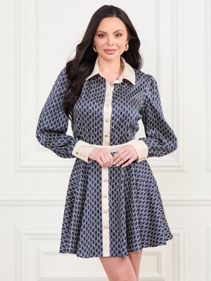 Guess New Monogram Shirt Dress Multi | GUESS-SN26871